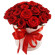 красные розы в шляпной коробке. Пекин